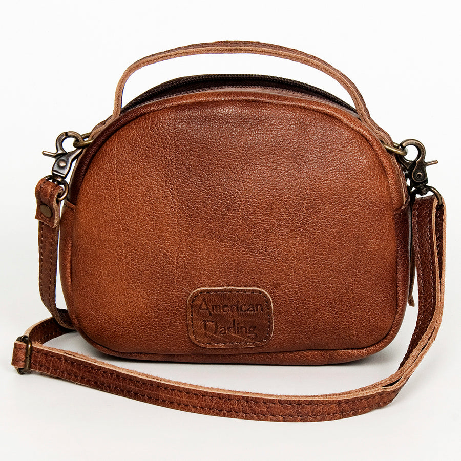 American Darling Cross body Bag, Handcrafted Woven Genuine Leather, Vegetable Tanned Western Purse with YKK Zipper