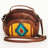 American Darling Cross body Bag, Handcrafted Woven Genuine Leather, Vegetable Tanned Western Purse with YKK Zipper