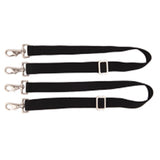 Hilason double snap blanket leg straps black pair 3mm Black