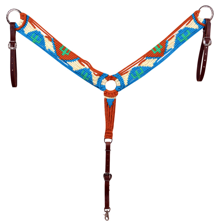 HILASON Western Wool Breast Collar Headstall Tack Set Turquoise and white - Uhorse
