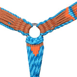 Hilason Cactus Western Wool Hand Tooled Breast Collar Headstall Tack Set Brown/Turquoise