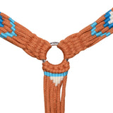 HILASON Cactus Western Wool Headstall & Breast Collar Tack Set Blue & Brown
