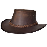 Hilason Cowhide Leather Cowboy Hat Grey - Hilason