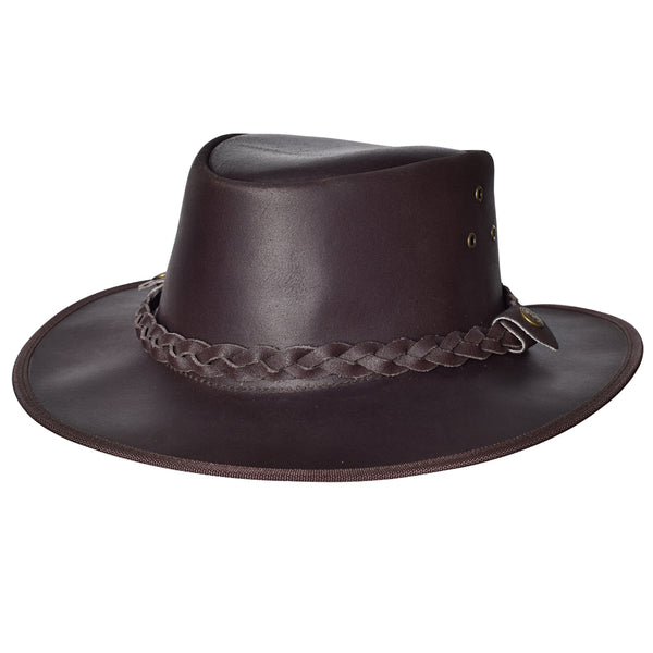 Cow Split 2-tone Leather Chocolate Brown Cowboy Hat Hilason - Hilason