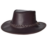 Small Cow Split 2-tone Leather Chocolate Brown Cowboy Hat Hilason – by Hilason – Cowboy and equestrian accessories