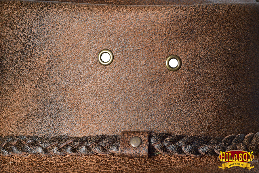 Crushable Cow Leather Reddish Brown Cowboy Hat Hilason