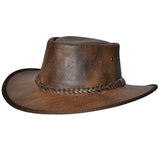 Crushable Cow Leather Reddish Brown Cowboy Hat Hilason