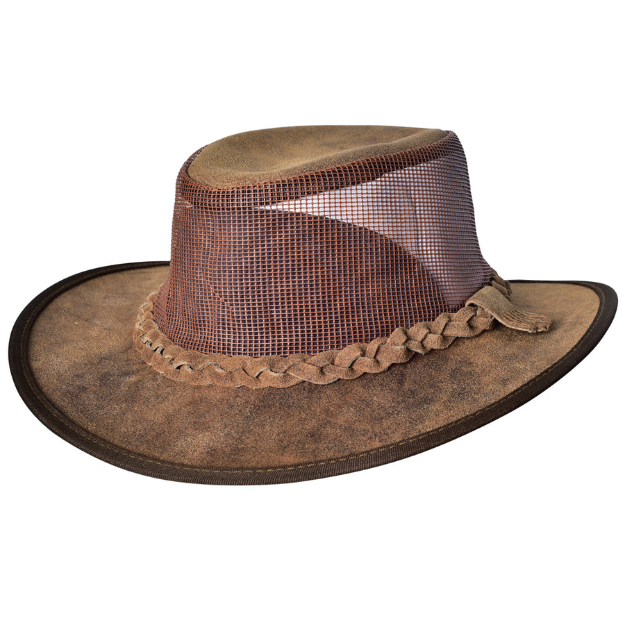 X Large Crazy Horse Cow Suede Tan Cowboy Hat Hilason - Uhorse