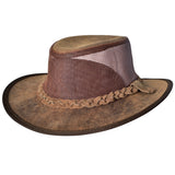 Small Crazy Horse Cow Suede Tan Cowboy Hat Hilason - Uhorse