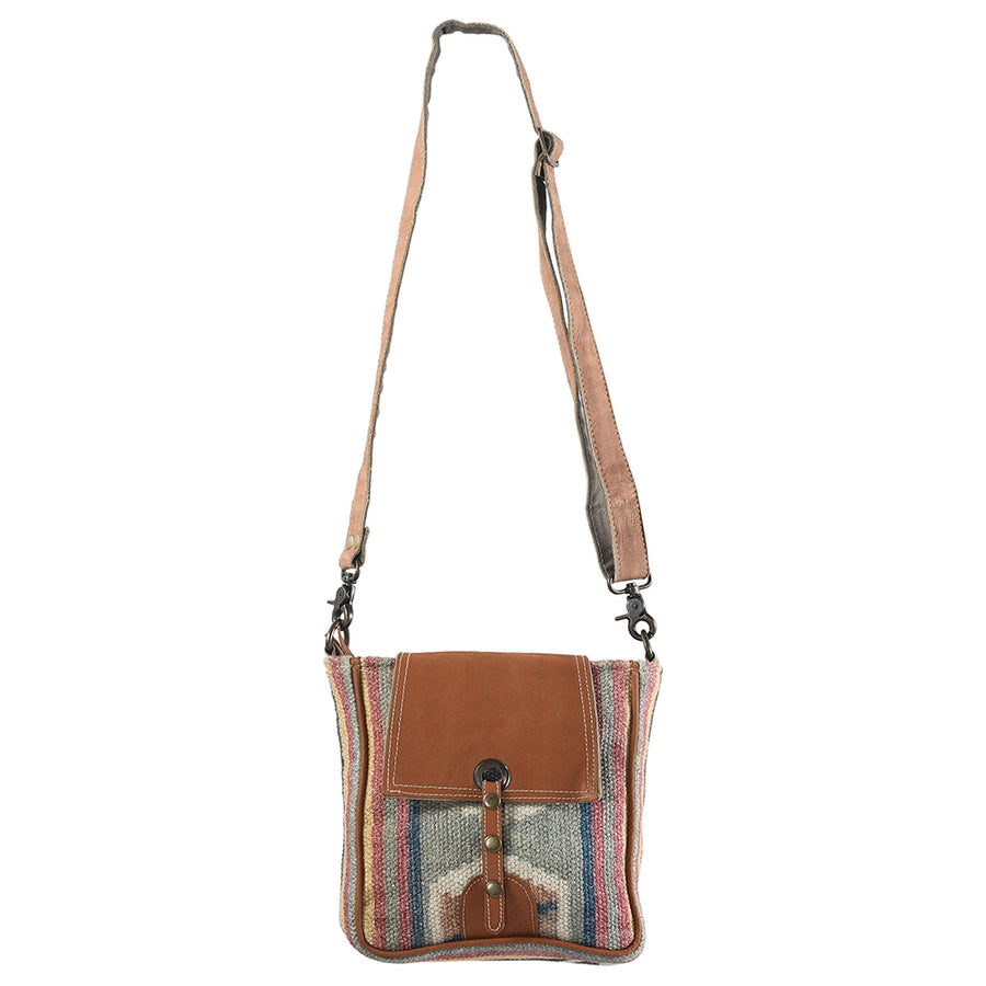 OHLAY KB301 Cross Body Upcycled Wool Upcycled Canvas Genuine Leather by Hilason – Cowboy and equestrian accessories