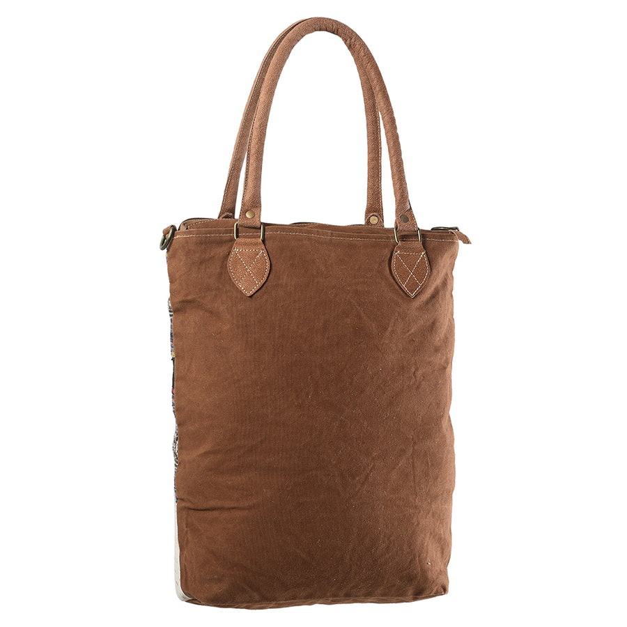 OHLAY KB304 TOTE Upcycled Wool Canvas Hair-on Genuine Leather women bag western handbag purse