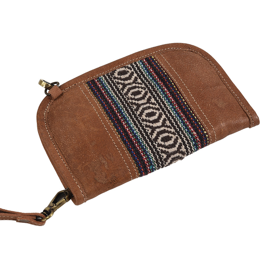 OHLAY Cross Body Upcycled Canvas Genuine Leather Women's Bag Western Handbag Purse Womens Handbags Belt for Women Purses