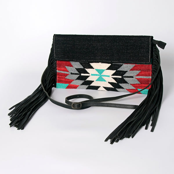 American Darling Saddle Blanket Crossbody | Western Fringe Leather Purse - Uhorse