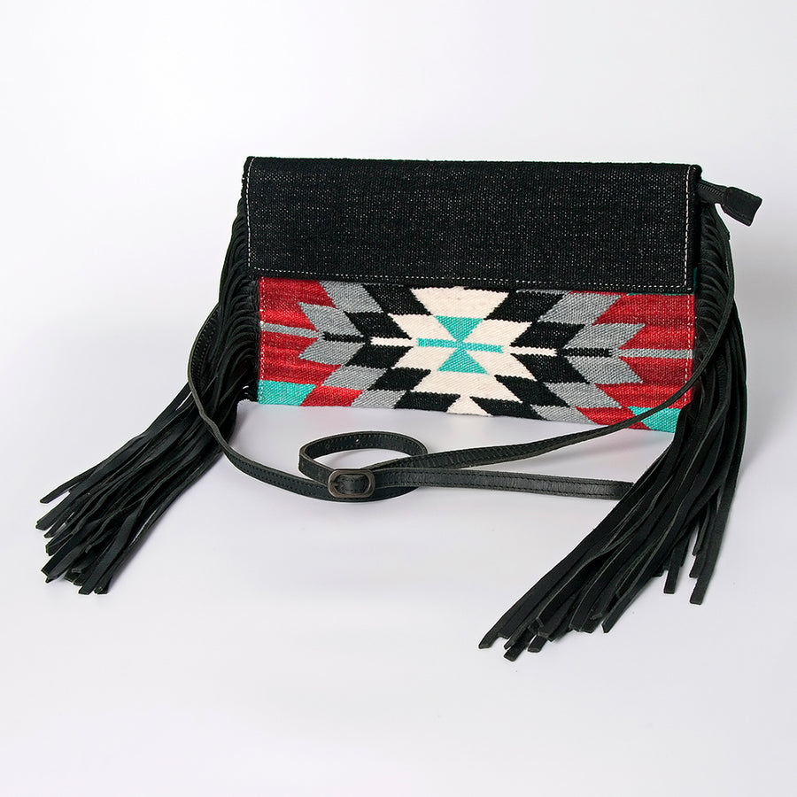 American Darling Saddle Blanket Crossbody | Western Fringe Leather Purse - Uhorse