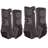 Classic Equine Legacy2 Horse Front Hind Sports Boots 4 Pack Charcoal