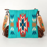 American Darling Hand Tooled Saddle Blanket Genuine Leather Women Bag Western Handbag Purse