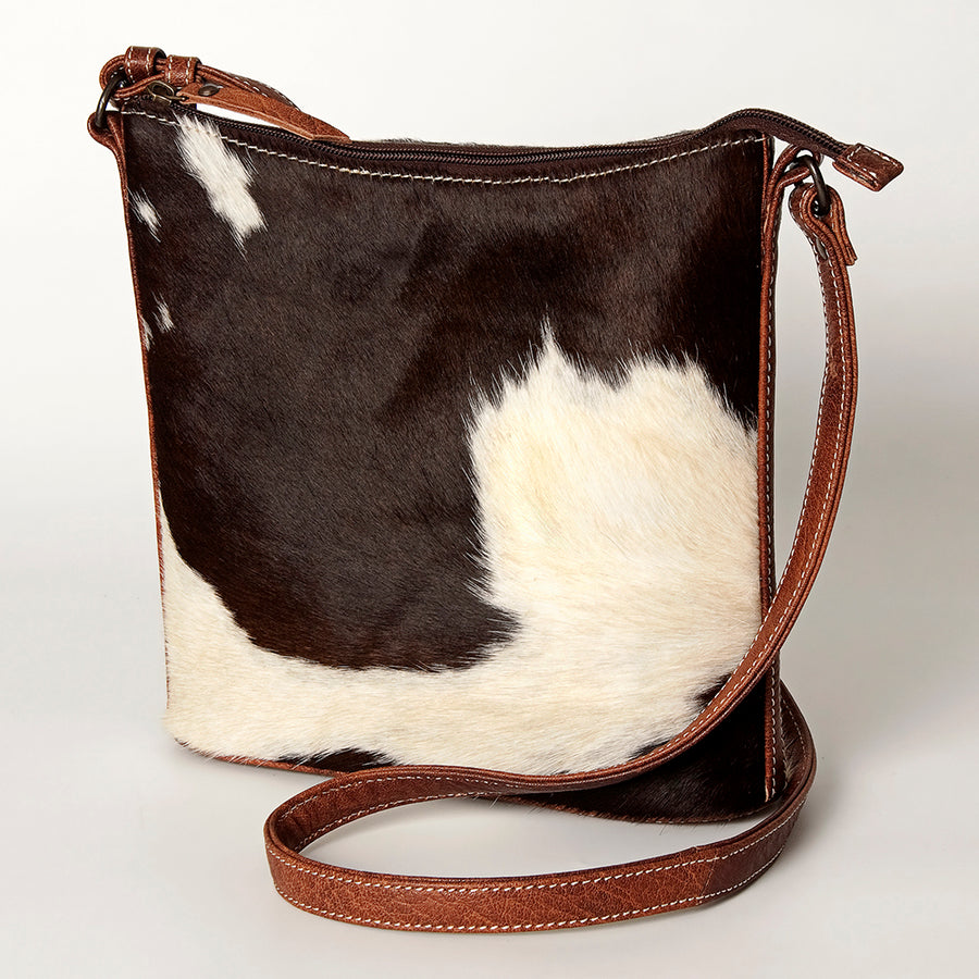 American Darling Hair-On Cowhide Large Cross body Bag | Western Genuine Leather Handbag - Uhorse