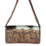 American Darling Wallet Beautifully Hand Tooled Hair-On Genuine Leather women bag western handbag purse
