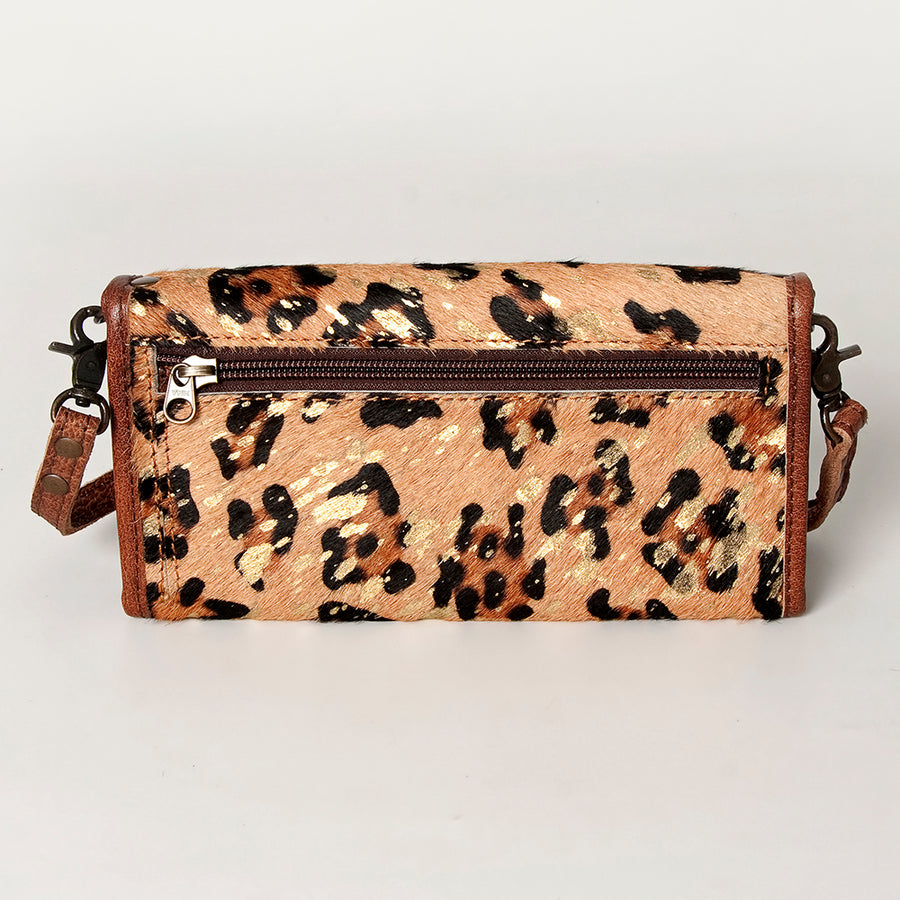 American Darling Western Wallet Bag Hair-On Cowhide Genuine Vegetable Tanned Leather Travel Clutch with YKK Zipper