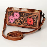 American Darling ADBG486A Wallet Hand Tooled Genuine Leather Women Bag Western Handbag Purse