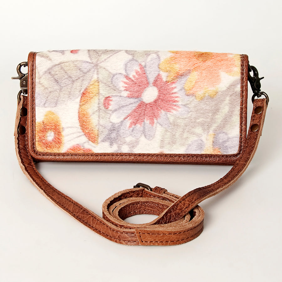 American Darling Western Wallet Bag Hair-On Cowhide Genuine Vegetable Tanned Leather Travel Clutch with YKK Zipper