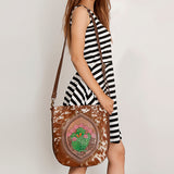 American Darling Large Crossbody Hand Tooled Genuine Leather women bag western handbag purse