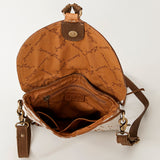 American Darling ADBGK134C Messenger Hand Tooled Hair-On Genuine Leather Women Bag Western Handbag Purse