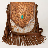 American Darling Large Crossbody Hand Tooled Genuine Leather women bag western handbag purse