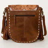 American Darling Large Crossbody Hand Tooled Genuine Leather women bag western handbag purse