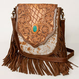 American Darling Large Crossbody Hand Tooled Genuine Leather women bag western handbag purse