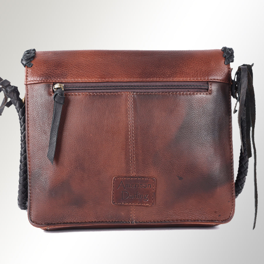 American Darling Small Cross body Bag Western Genuine Leather Handcrafted Purse with Turquoise Stone and YKK Zipper