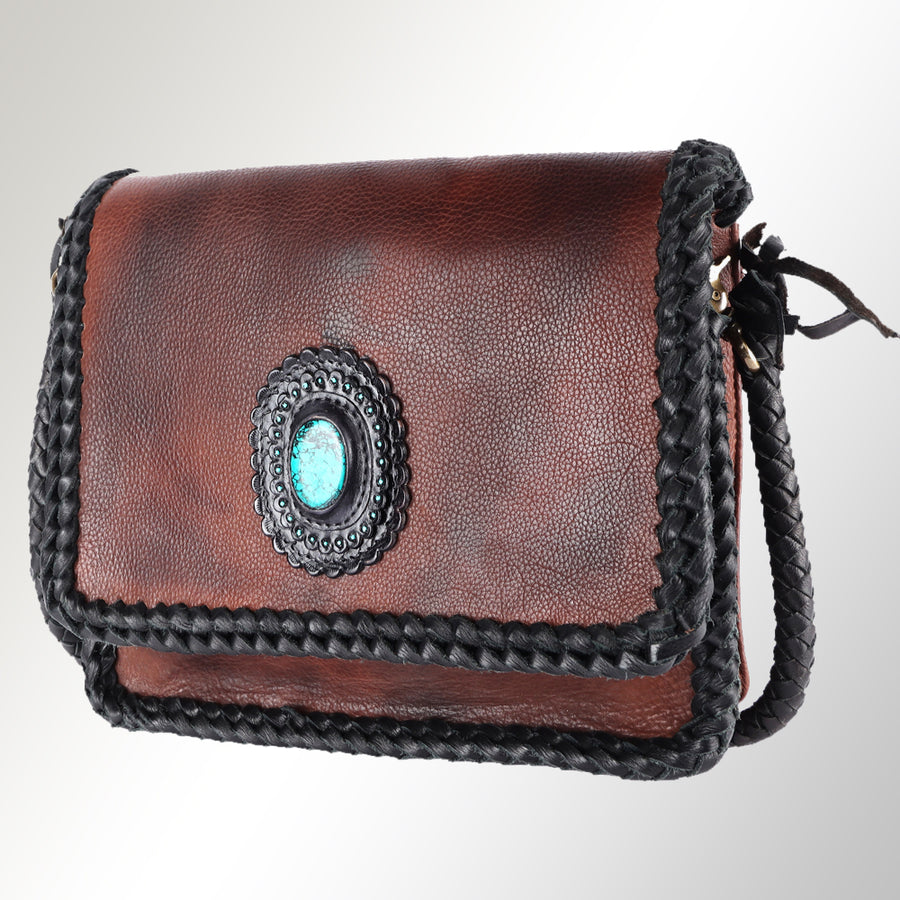American Darling Cross Body Genuine Leather Western Women Bag | Brown Handbag Purse Crossbody for Cute - Hilason