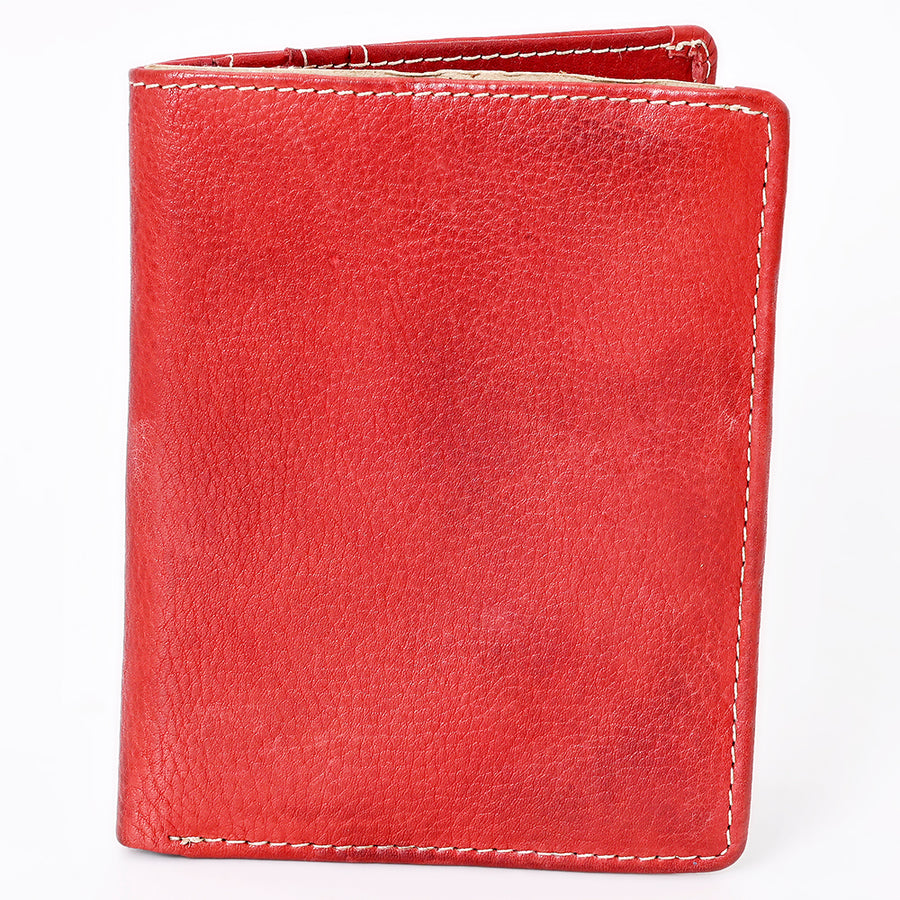 Never Mind Card-Holder Vintage Handmade Genuine Cowhide Leather Women Bag Western Handbag Purse