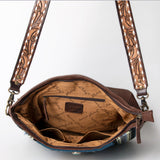 American Darling Messenger Saddle Blanket Fabric Genuine Leather Western Women Bag Handbag Purse | Cute Messenger Bag | Leather Messenger Bag | Messenger Purse