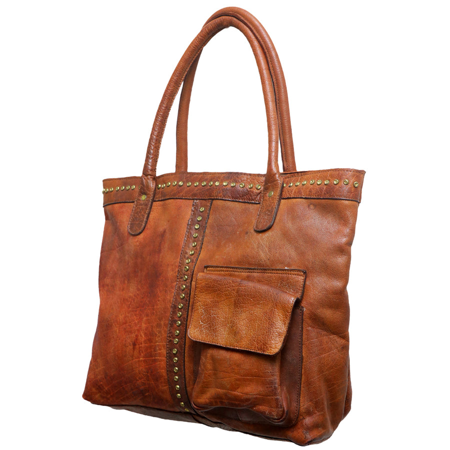 Never Mind Nmbgm118A Tote Vintage Handmade Genuine Cowhide Leather by Hilason – Cowboy and equestrian accessories