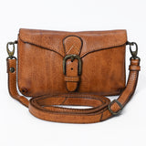 Spaghetti Western Swc201Tan Cross Body I Vintage Handmade Drum Dyed Genuine European Cowhide Leather Women Bag Western Handbag Purse