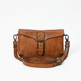 Spaghetti Western Swc201Tan Cross Body I Vintage Handmade Drum Dyed Genuine European Cowhide Leather Women Bag Western Handbag Purse