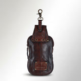 Spaghetti Western Swc203Brn Sling Vintage Handmade Drum Dyed Genuine European Cowhide Leather Women Bag Western Handbag Purse