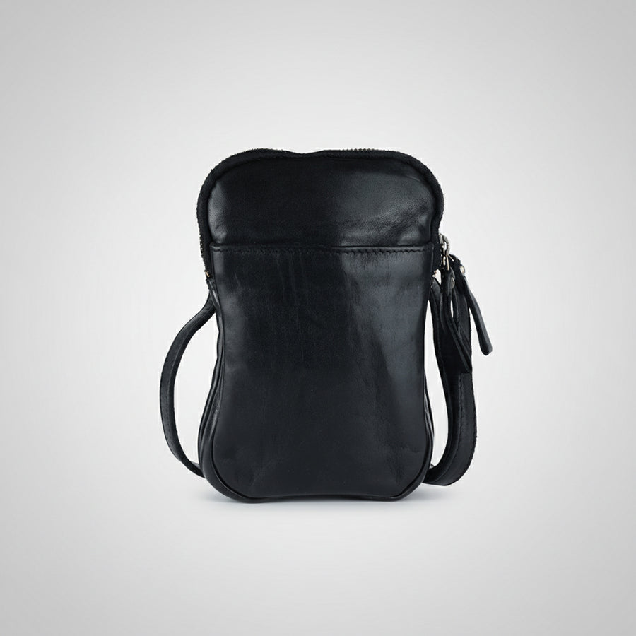 Spaghetti Western Swc205Blk Sling Vintage Handmade Drum Dyed Genuine European Cowhide Leather Women Bag Western Handbag Purse