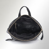 Spaghetti Western Swc206Blk Backpack Vintage Handmade Drum Dyed Genuine European Cowhide Leather Women Bag Western Handbag Purse