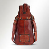 Spaghetti Western Swc209Cg Sling Vintage Handmade Drum Dyed Genuine European Cowhide Leather Women Bag Western Handbag Purse