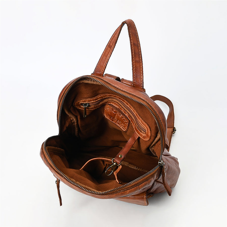 Spaghetti Western Swc211Cg Backpack Vintage Handmade Drum Dyed Genuine European Cowhide Leather Women Bag Western Handbag Purse