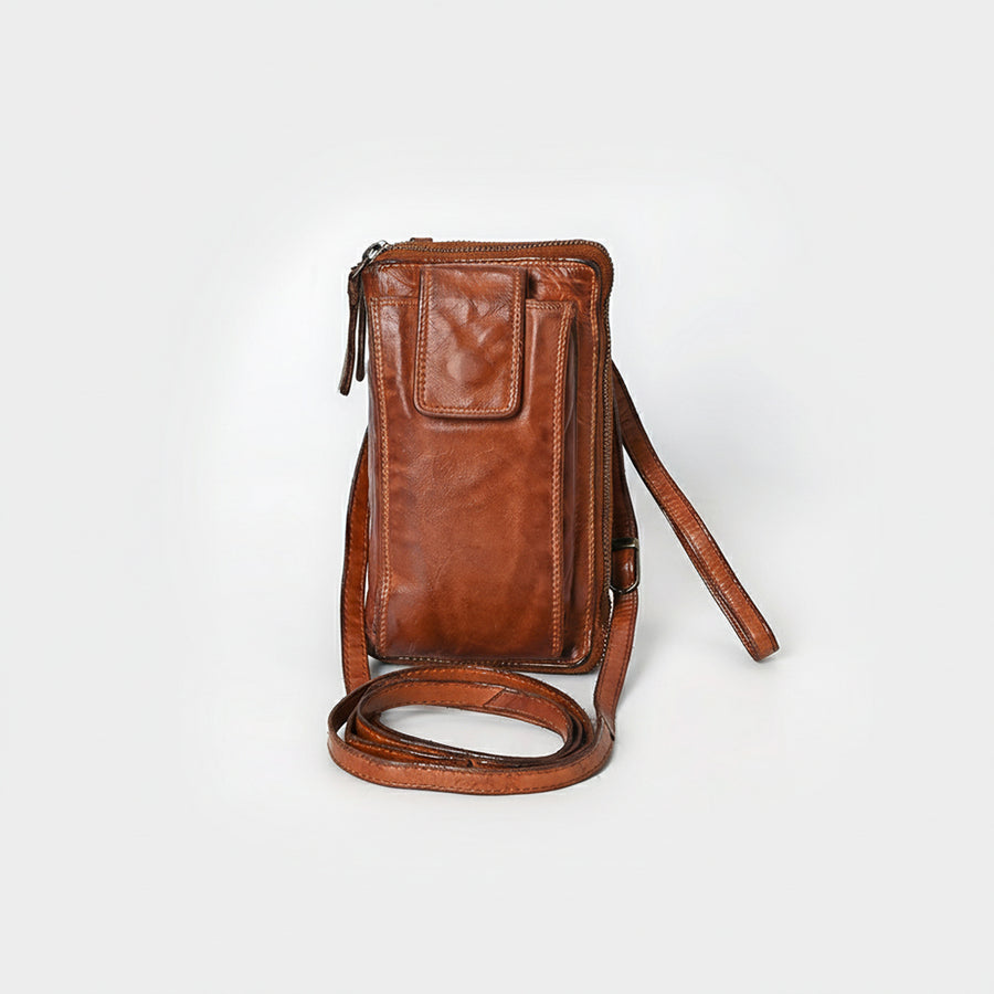 Spaghetti Western Swc213Cg Sling Vintage Handmade Drum Dyed Genuine European Cowhide Leather Women Bag Western Handbag Purse