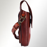 Spaghetti Western Swc214Cg Sling Vintage Handmade Drum Dyed Genuine European Cowhide Leather Women Bag Western Handbag Purse