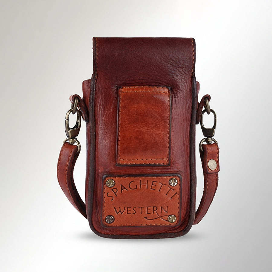 Spaghetti Western Swc215Cg Sling Vintage Handmade Drum Dyed Genuine European Cowhide Leather Women Bag Western Handbag Purse