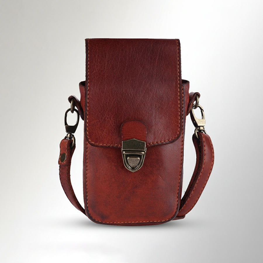 Spaghetti Western Swc215Cg Sling Vintage Handmade Drum Dyed Genuine European Cowhide Leather Women Bag Western Handbag Purse