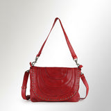 Spaghetti Western Swc174Rd Cross Body I Vintage Handmade Drum Dyed Genuine European Cowhide Leather Women Bag Western Handbag Purse