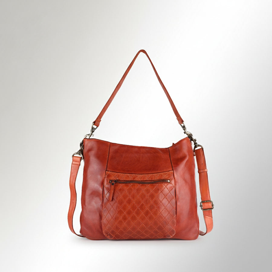 Spaghetti Western Swc180Org Hobo Vintage Handmade Drum Dyed Genuine European Cowhide Leather Women Bag Western Handbag Purse