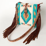 American Darling Hand Tooled Saddle Blanket Genuine Leather Women Bag Western Handbag Purse