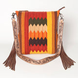 American Darling Saddle Blanket Genuine Leather Women Bag Western Handbag Purse